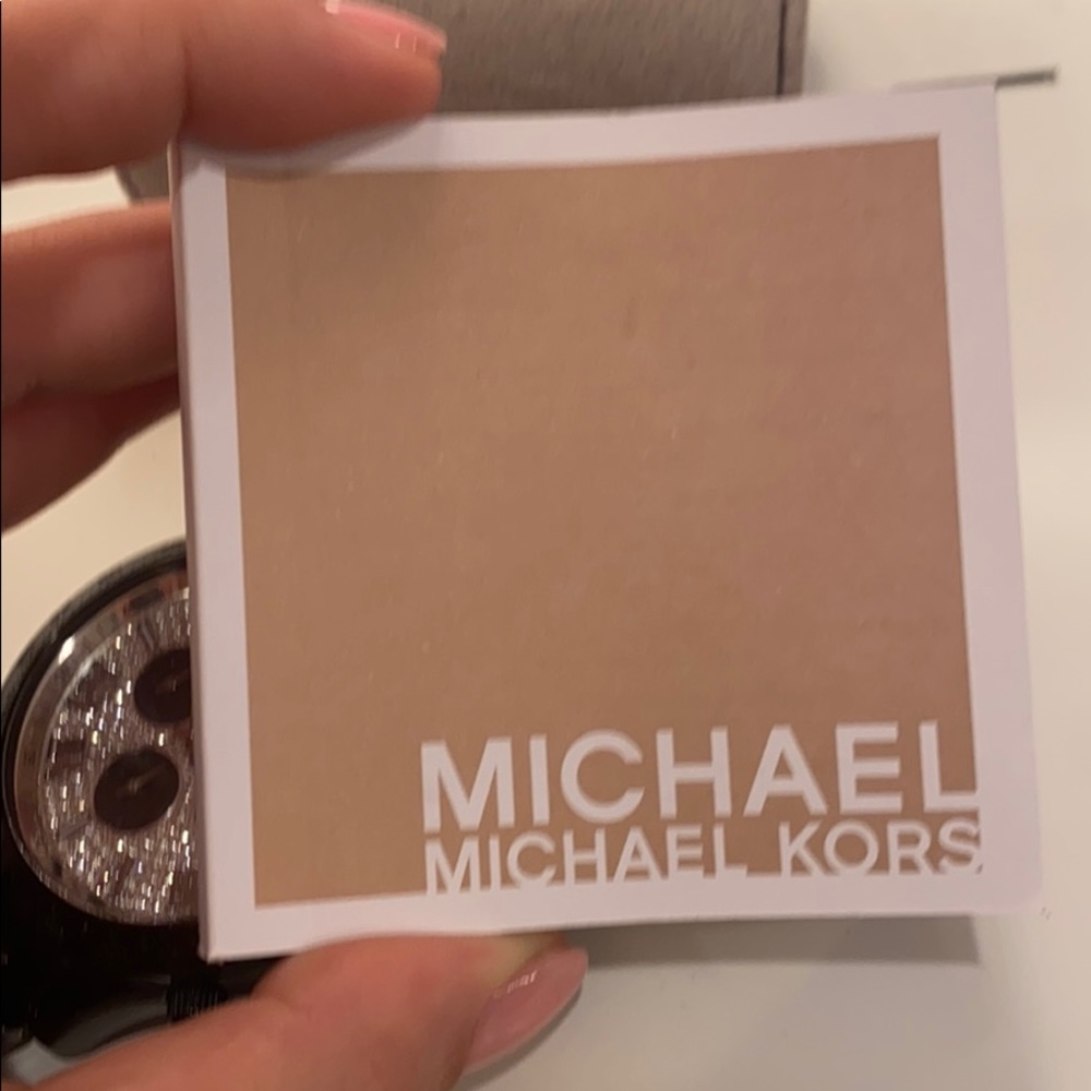 Michael Kors Black Plated Pave Glitz Dial Watch - Picture 10 of 10